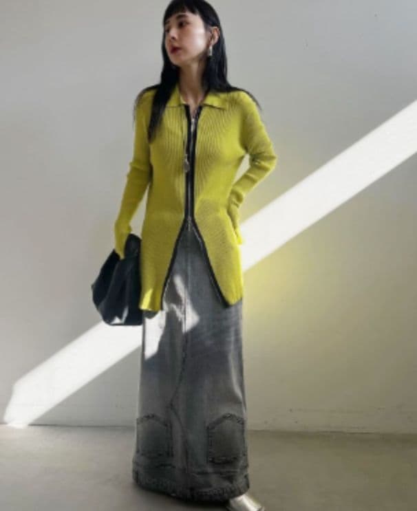 [タグ付]アメリCOLOR SCHEME LONG KNIT TOP