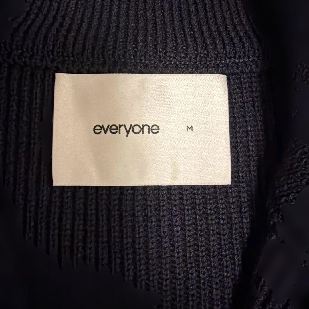 トップス everyone half zip rib knit sweater M