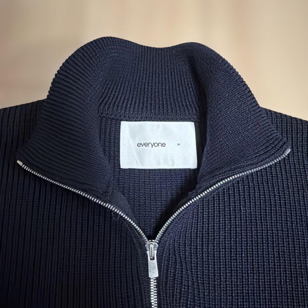 トップス everyone half zip rib knit sweater M