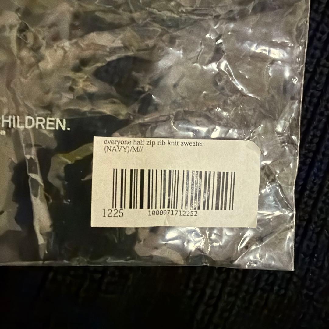 トップス everyone half zip rib knit sweater M