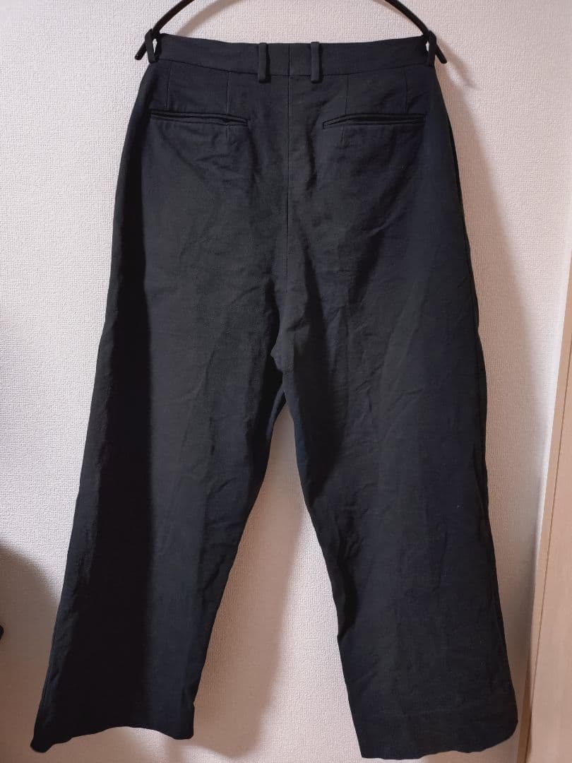 NEAT 2タックパンツ ブラック スラックス ワイドレッグ サイズ46
