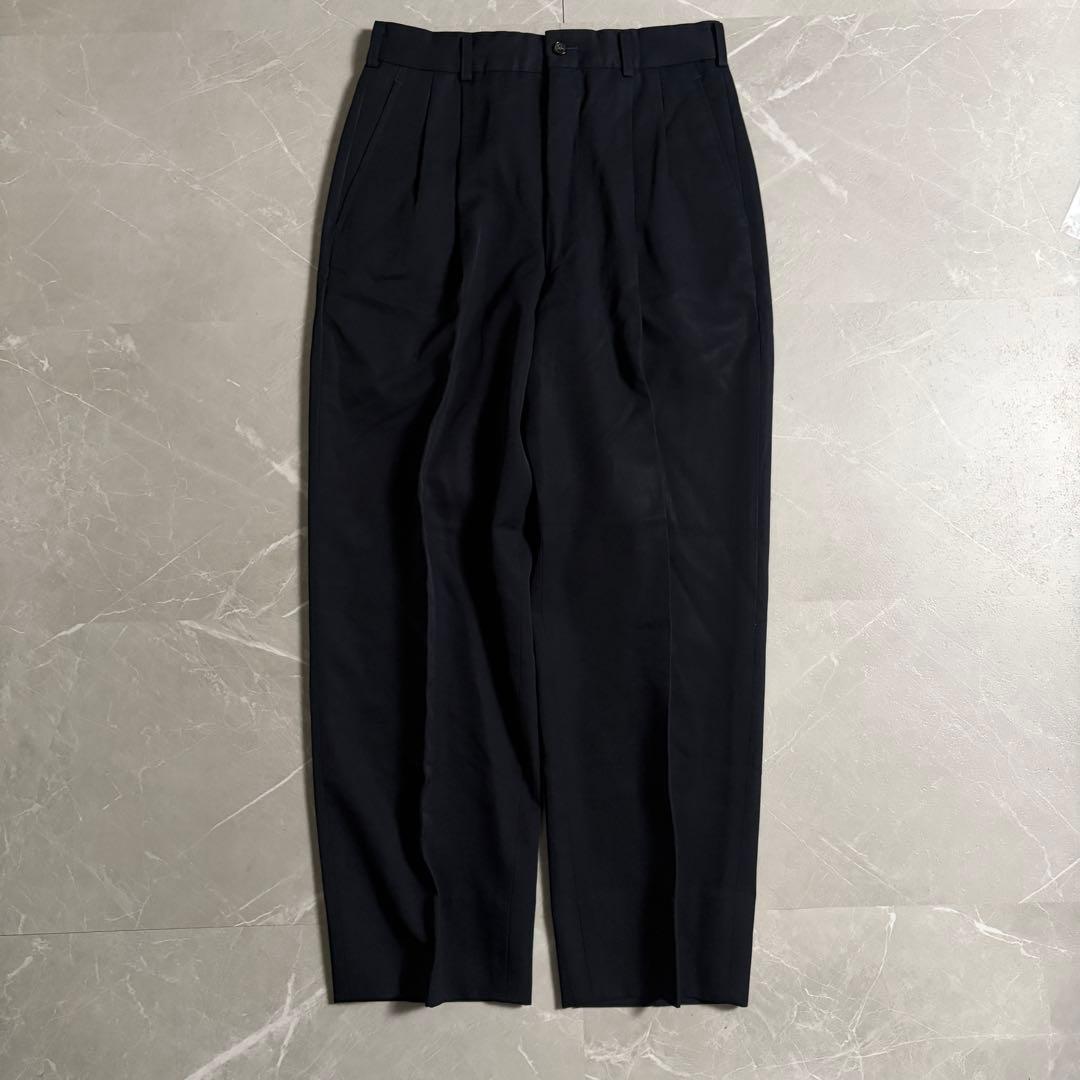 田中オム　80s コムデギャルソン　スラックス　ダークネイビー　ツータック