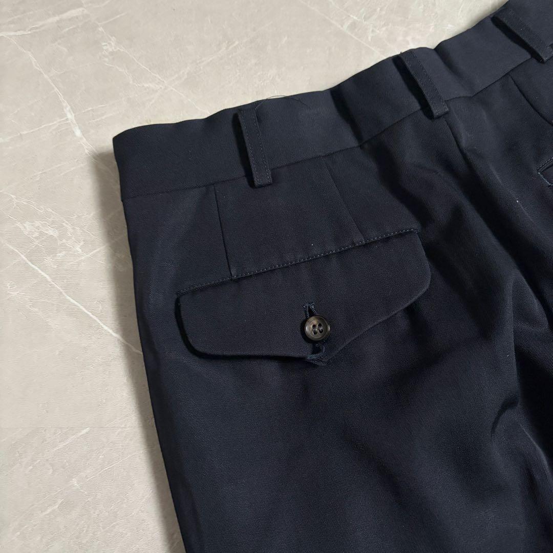 田中オム　80s コムデギャルソン　スラックス　ダークネイビー　ツータック