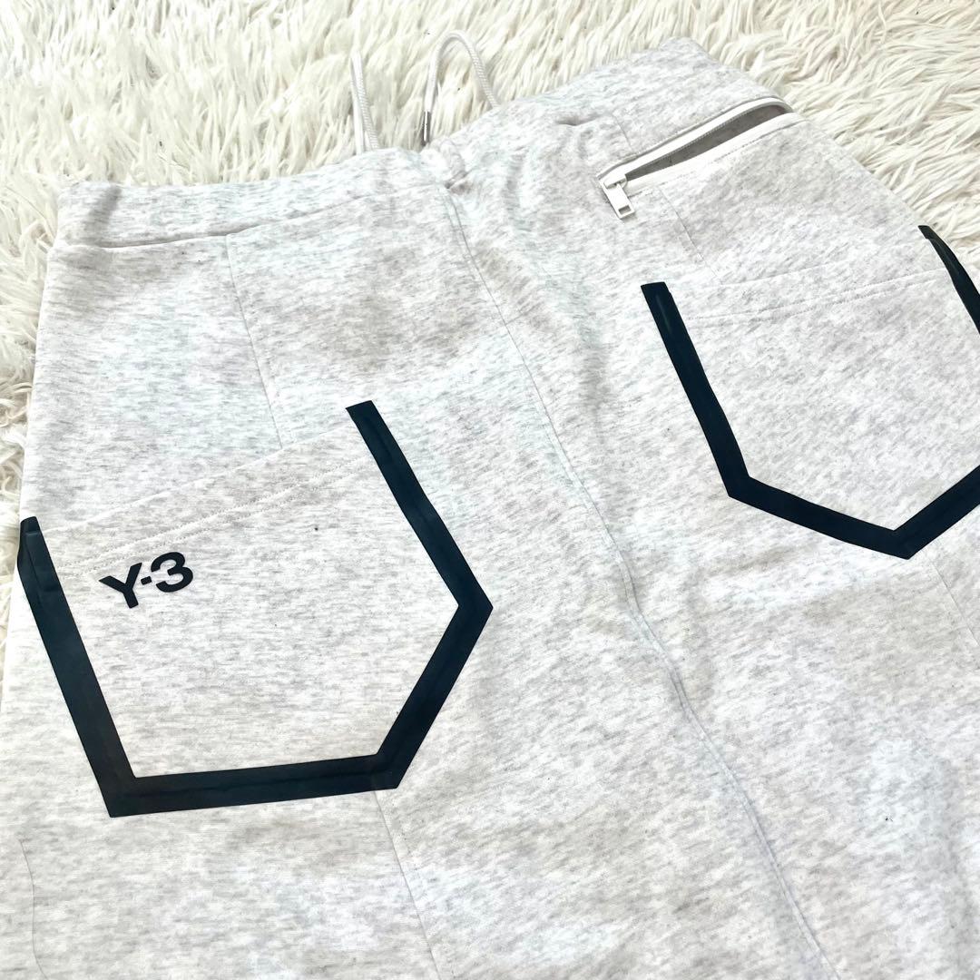 【極美品】ワイスリー　ヨウジヤマモト　サルエル　スウェット　グレー　ロゴ　y-3