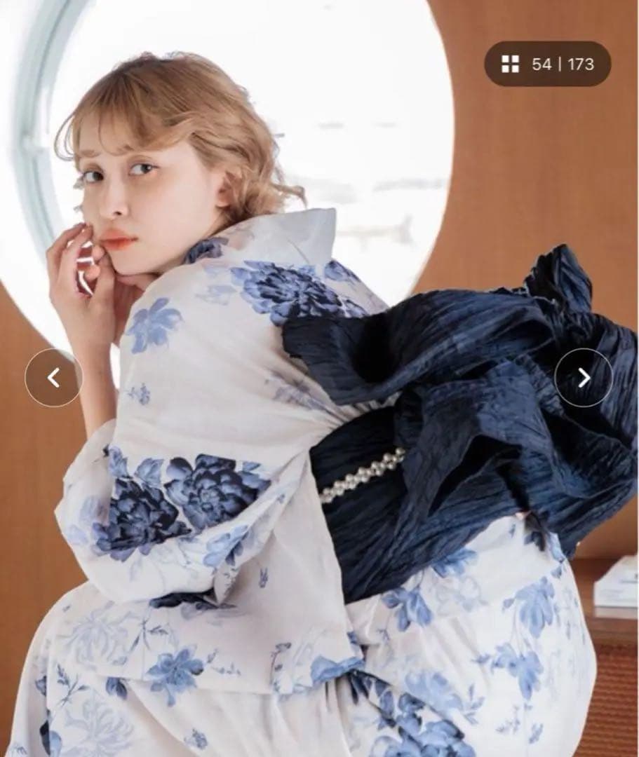 水彩の勿忘草色 DITA 浴衣 浴衣5点セット