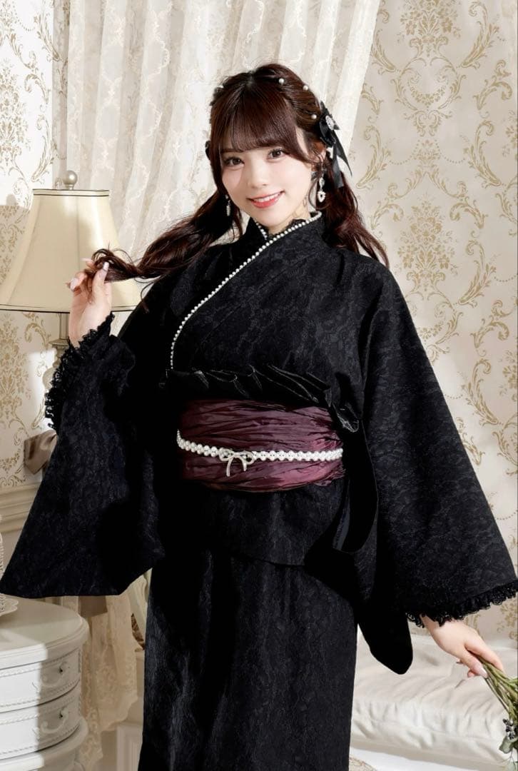 NOEMIE 黒 浴衣・帯セット