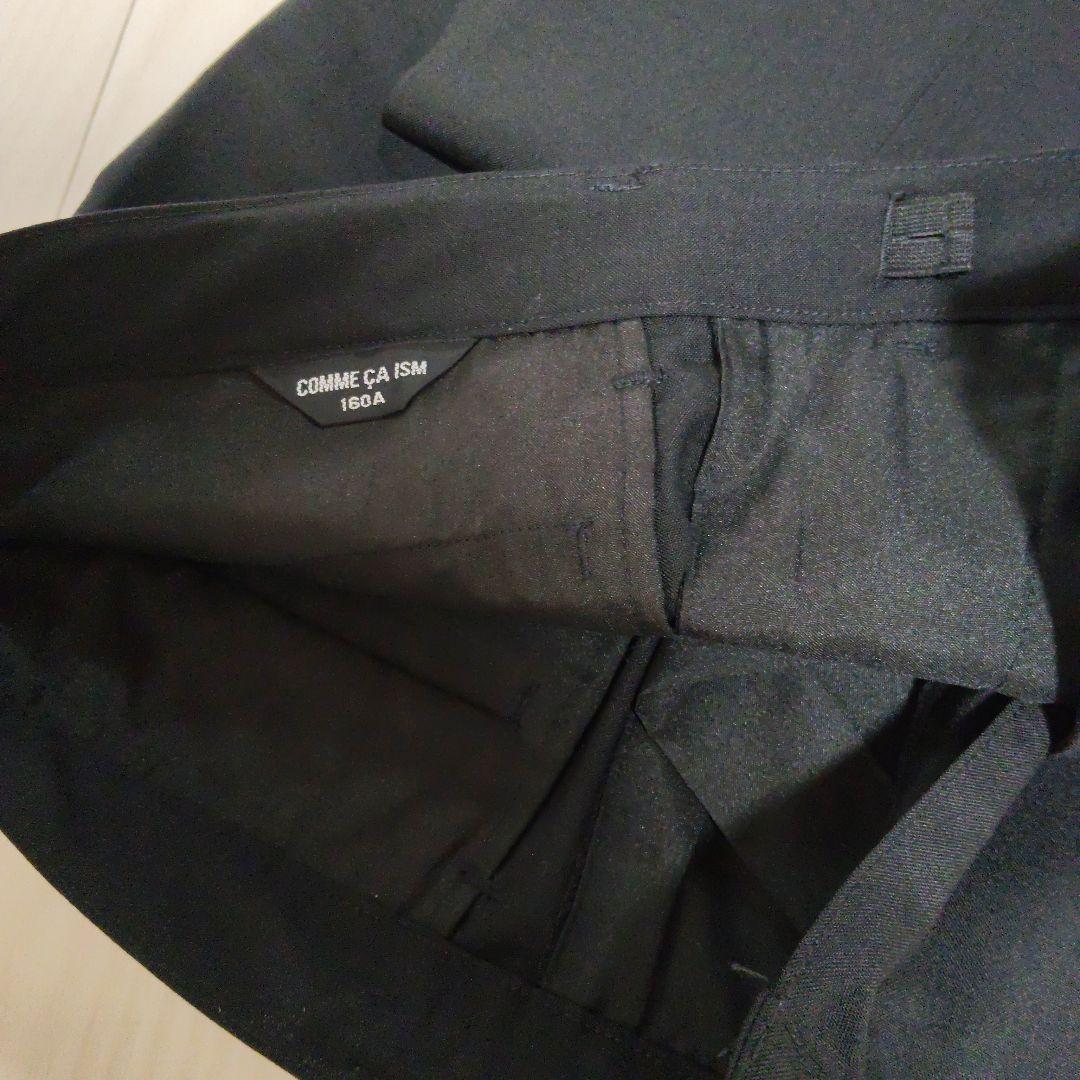 COMME CA ISM 黒スーツ 160A ネクタイ付き 卒業式