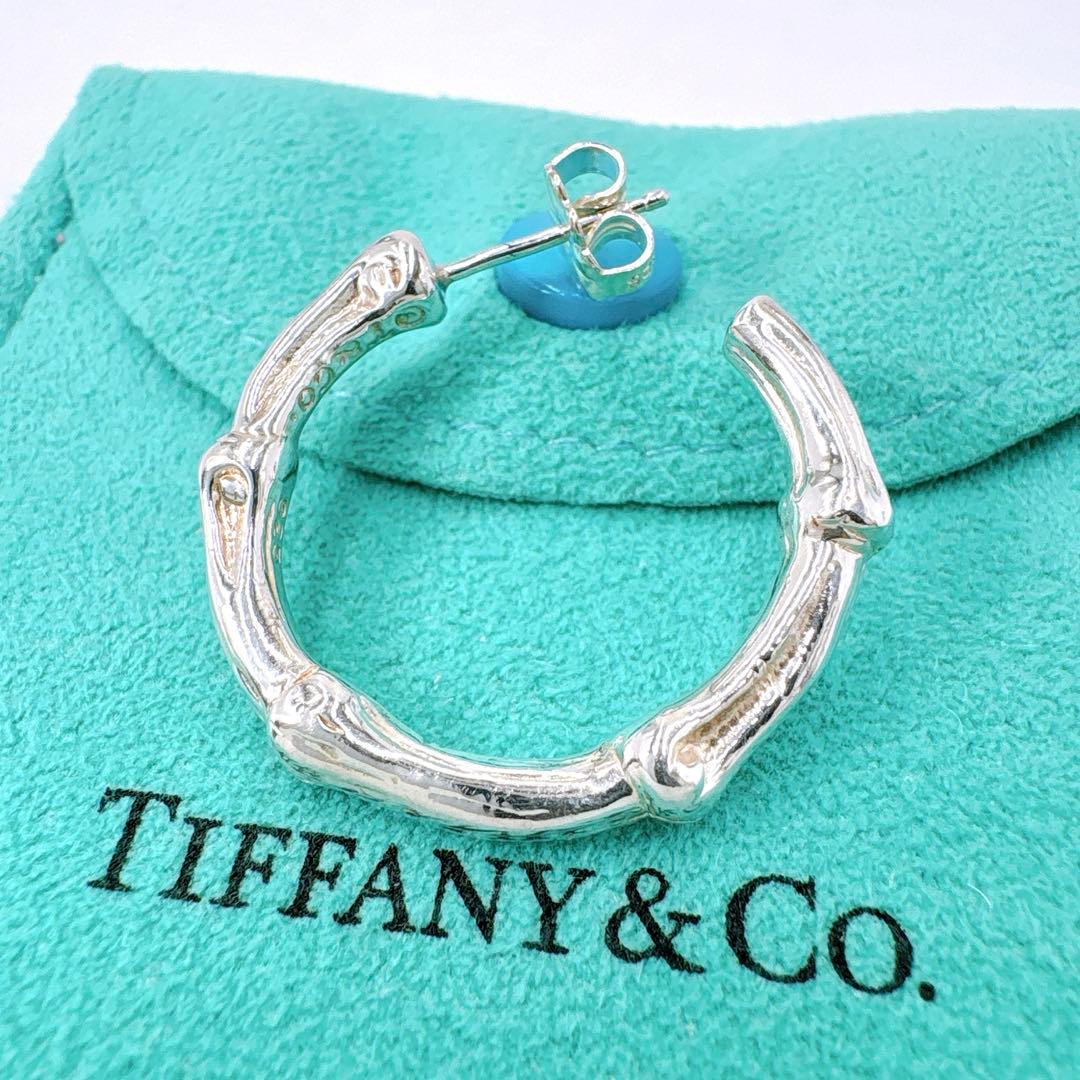 極美品 オールドティファニー バンブー ラージ 片耳 ピアス シルバー925