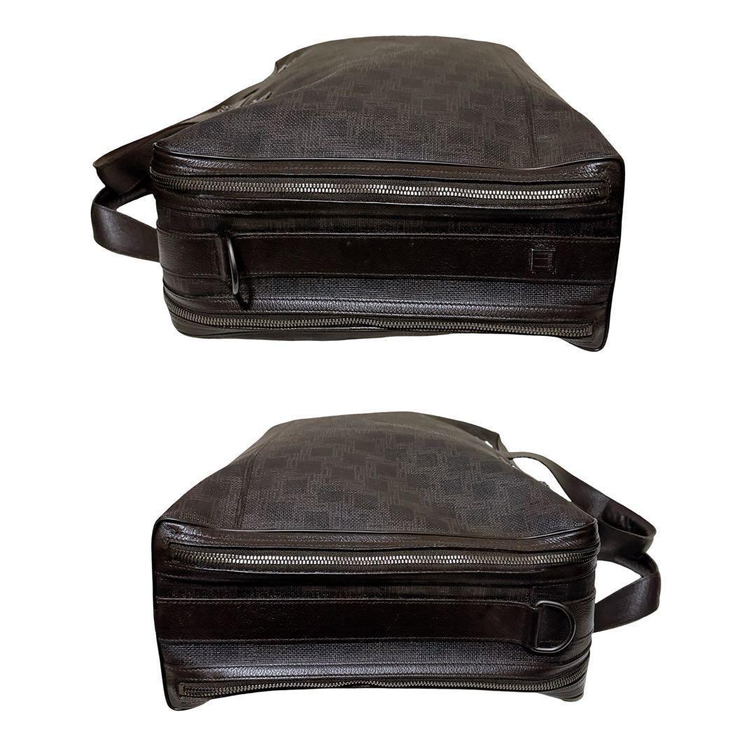 ダンヒル ビジネスバッグ 書類鞄 通勤 トラベルバッグ PVC レザー ブラウン