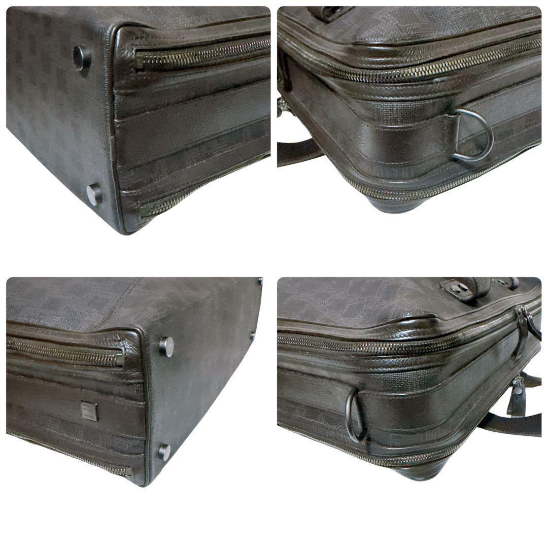 ダンヒル ビジネスバッグ 書類鞄 通勤 トラベルバッグ PVC レザー ブラウン