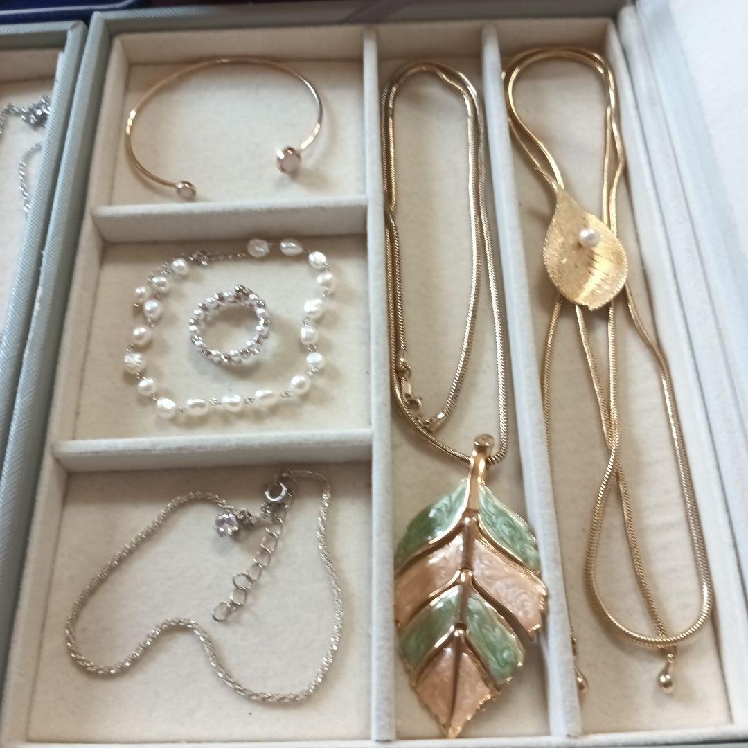 遺品整理生前整理アクセサリー纏め売りパールセットSV925ネックレスネクタイピン