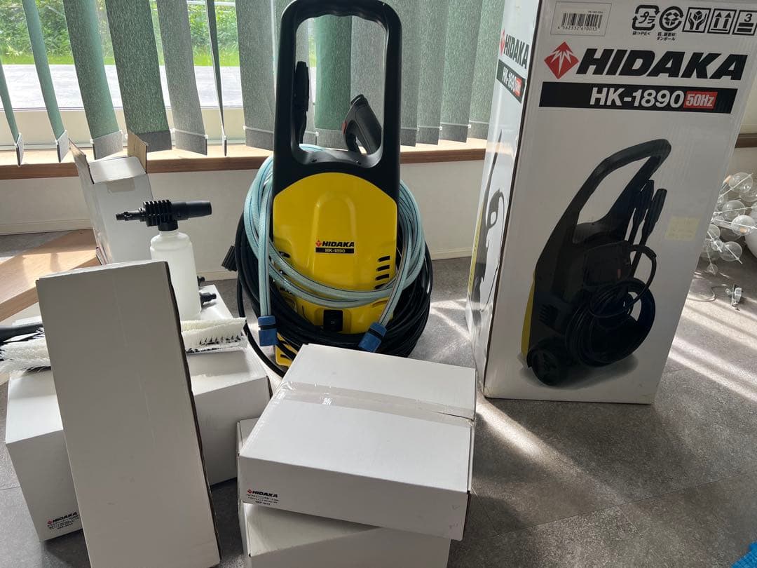 お得！ヒダカ 高圧洗浄機 hk-1890 50Hzアタッチメント　未開封あり