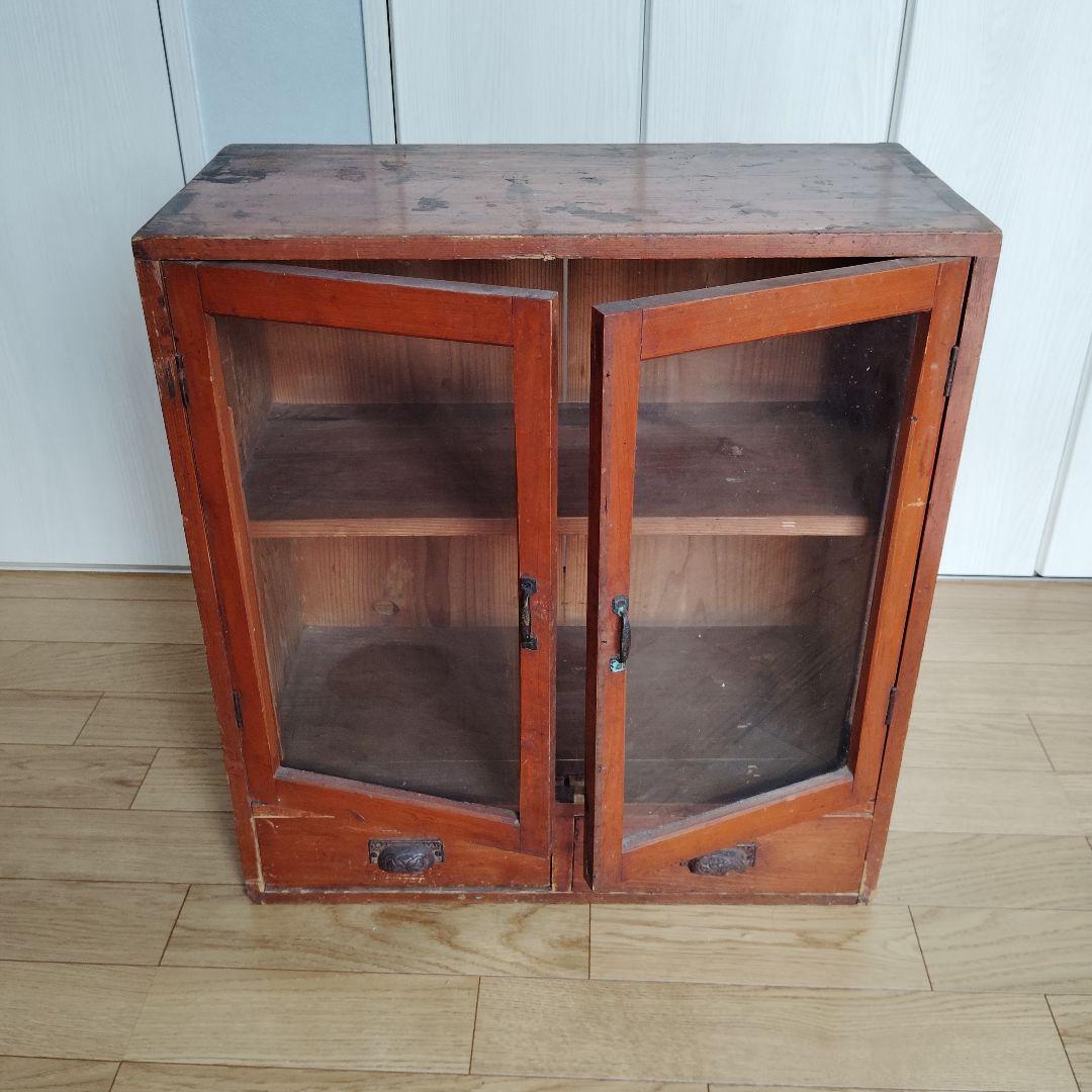 木製食器棚　時代箪笥　コレクションケース