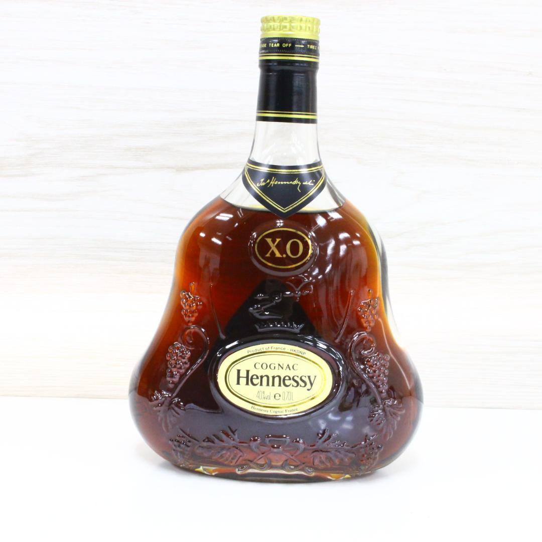 ◇未開栓 Hennessy X.O コニャック 金キャップ クリアボトル 箱付き