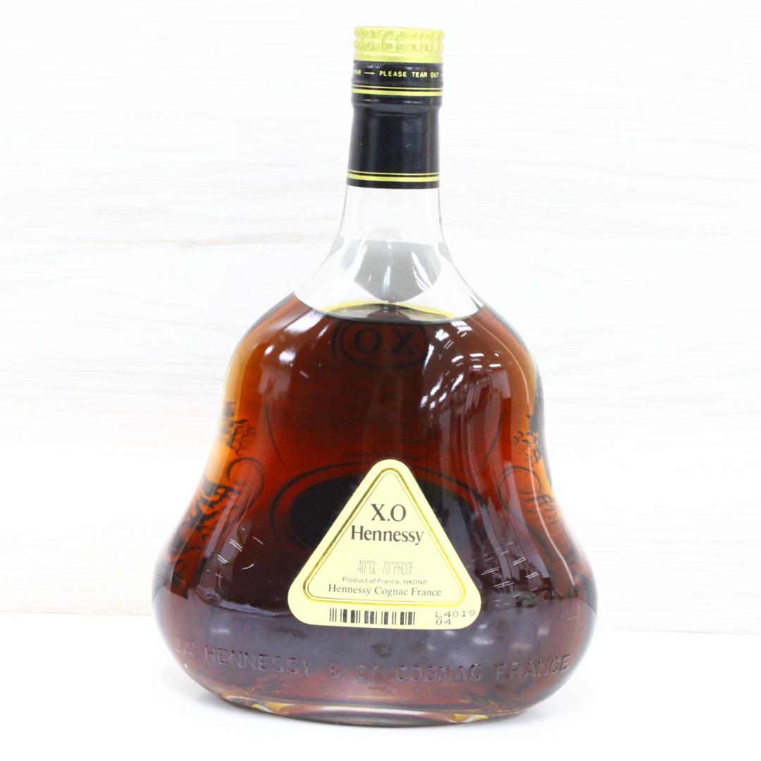 ◇未開栓 Hennessy X.O コニャック 金キャップ クリアボトル 箱付き