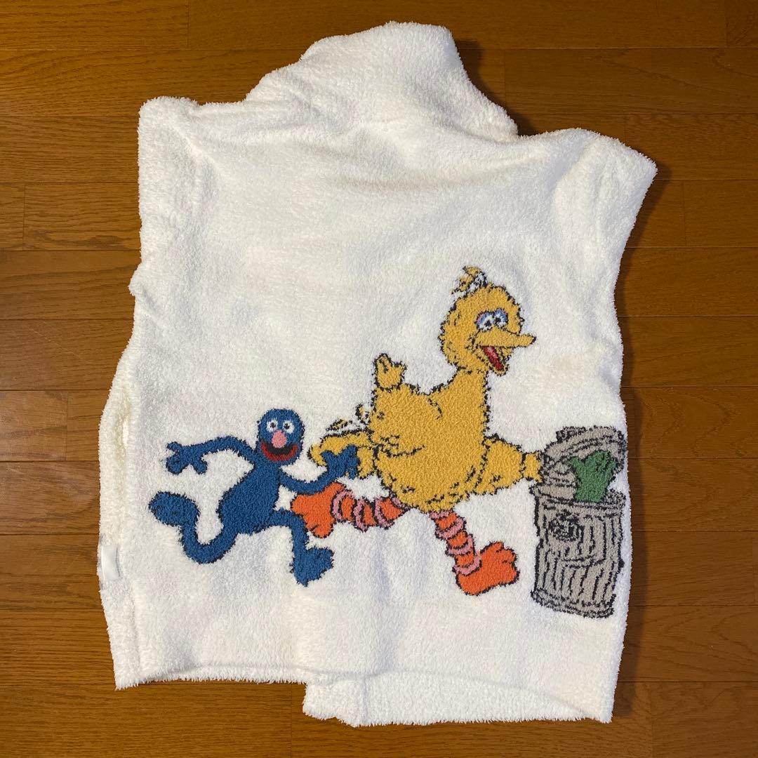 ジェラピケ　エルモ　カーディガン　白