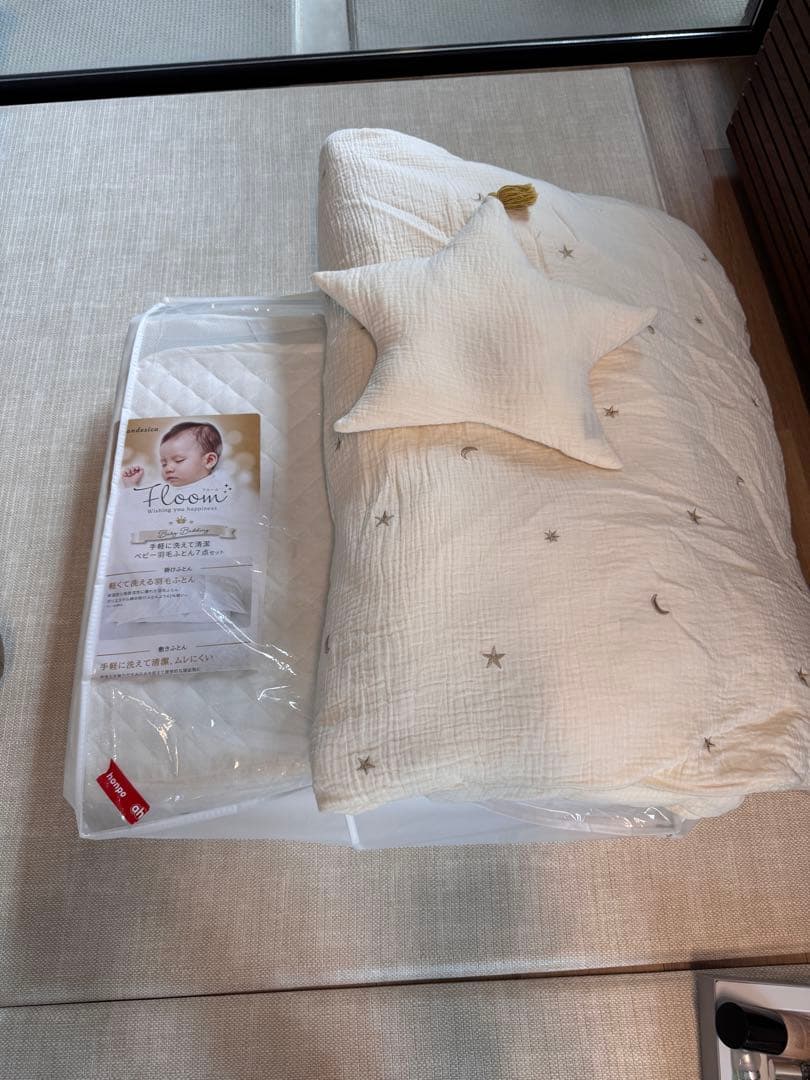 手軽に洗えて清潔ベビー羽毛ふとんセット