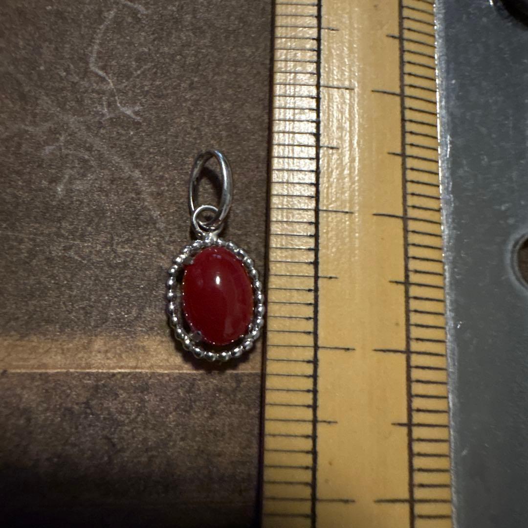 Pt900赤石ペンダントトップ