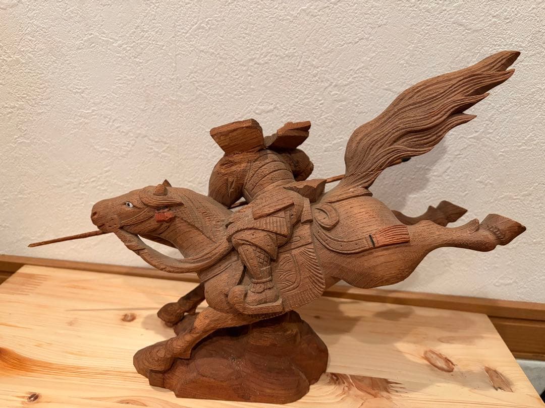 【一点物】だんじり彫り物　馬乗り彫刻