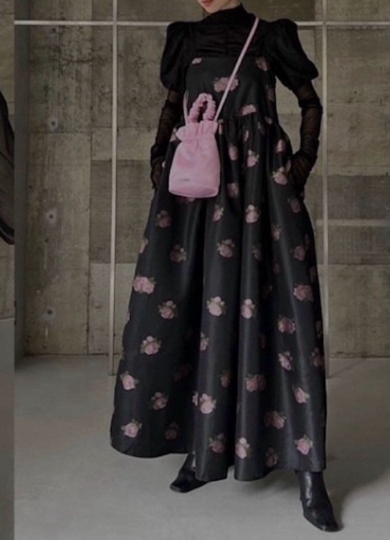 sisterjane ブラック　ワンピース　刺繍