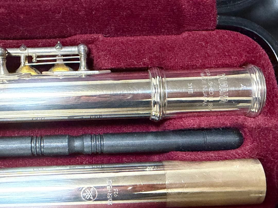 ⭐️頭部管銀製925YAMAHAフルートYFL-311Ⅱ 調整済み！すぐ演奏可です