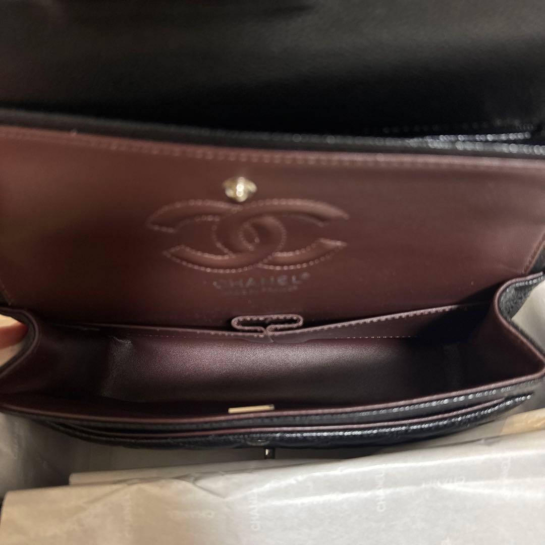 ノベルティCHANEL チェーン フラップバッグ キャビアスキン 2way