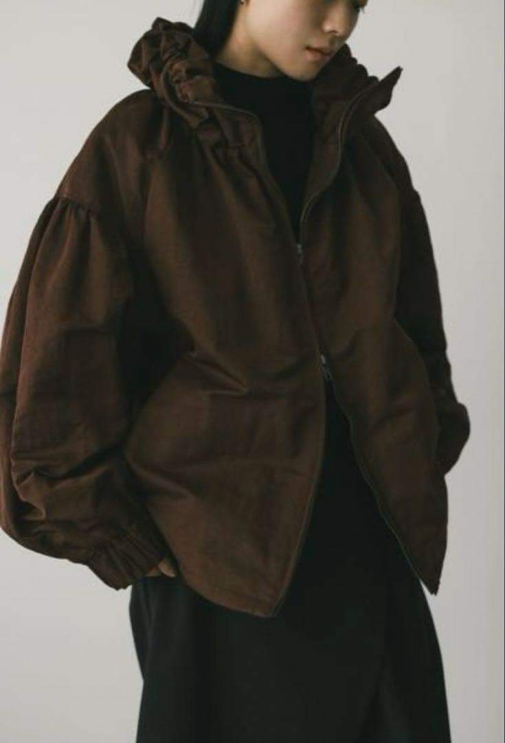 スタイルミキサー　ギャザーネックブルゾン ブラウン　新品未使用