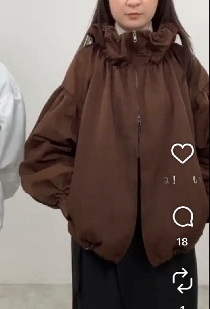 スタイルミキサー　ギャザーネックブルゾン ブラウン　新品未使用