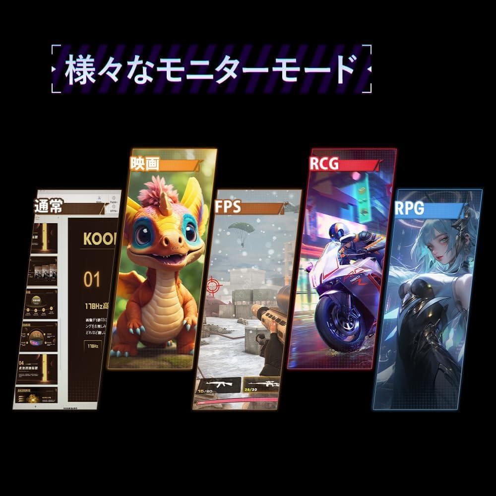 【新品】KOORUI ゲーミングモニター 27インチ FHD GN02
