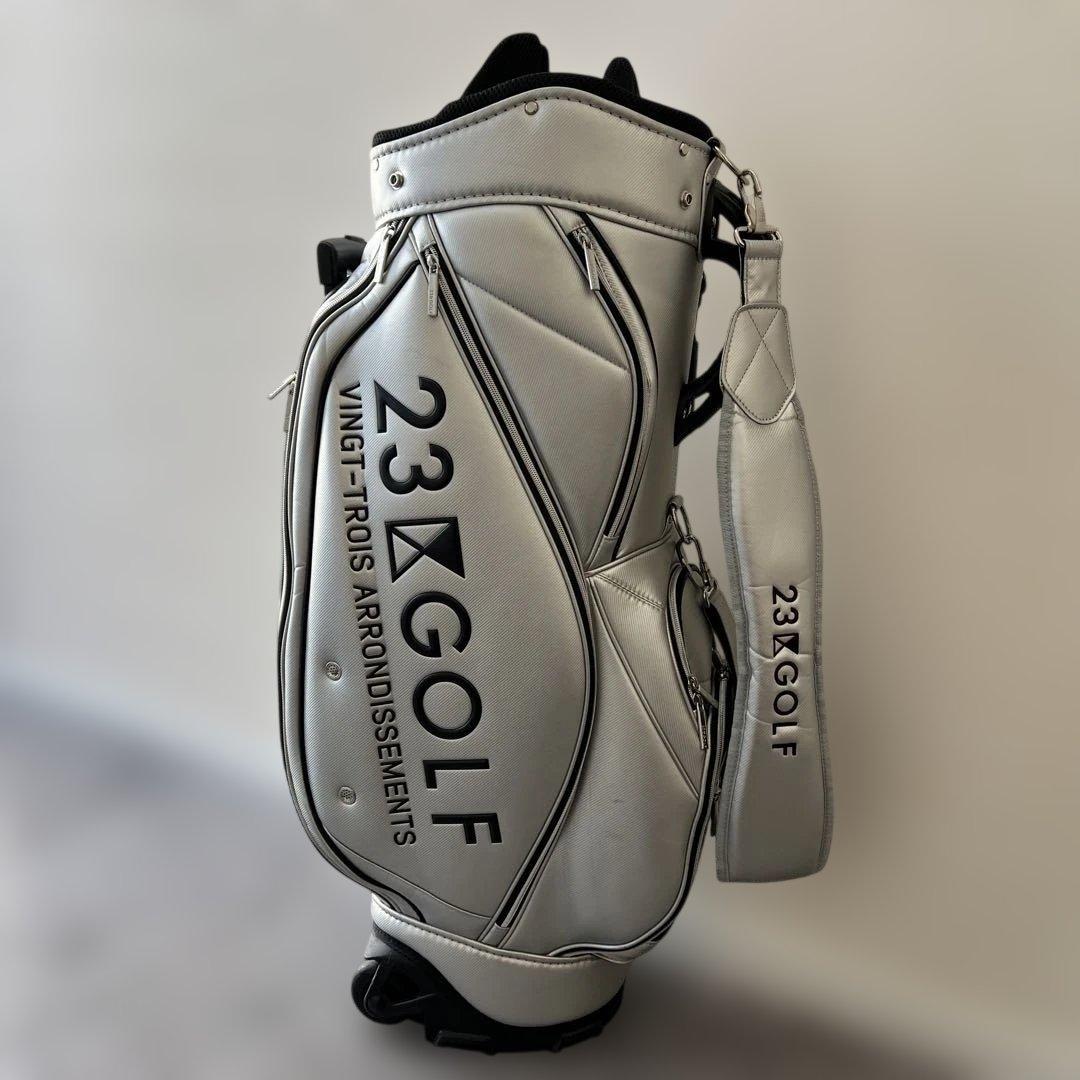 23区　キャスター付きキャディバッグ&セルフバッグ　シルバー