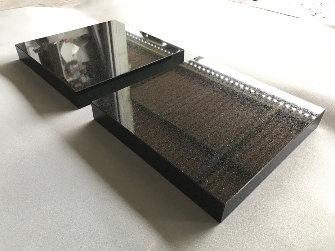 超最高級 天然黒御影石　オーディオボード●300×300×40●5面磨き【2枚】