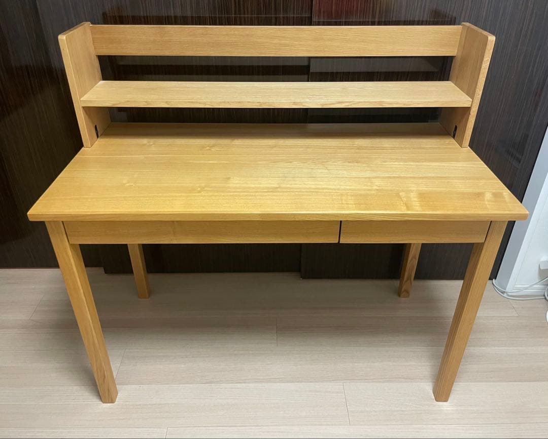 無印良品 木製デスク・キャビネット・上置き・ワーキングチェア 4点セット