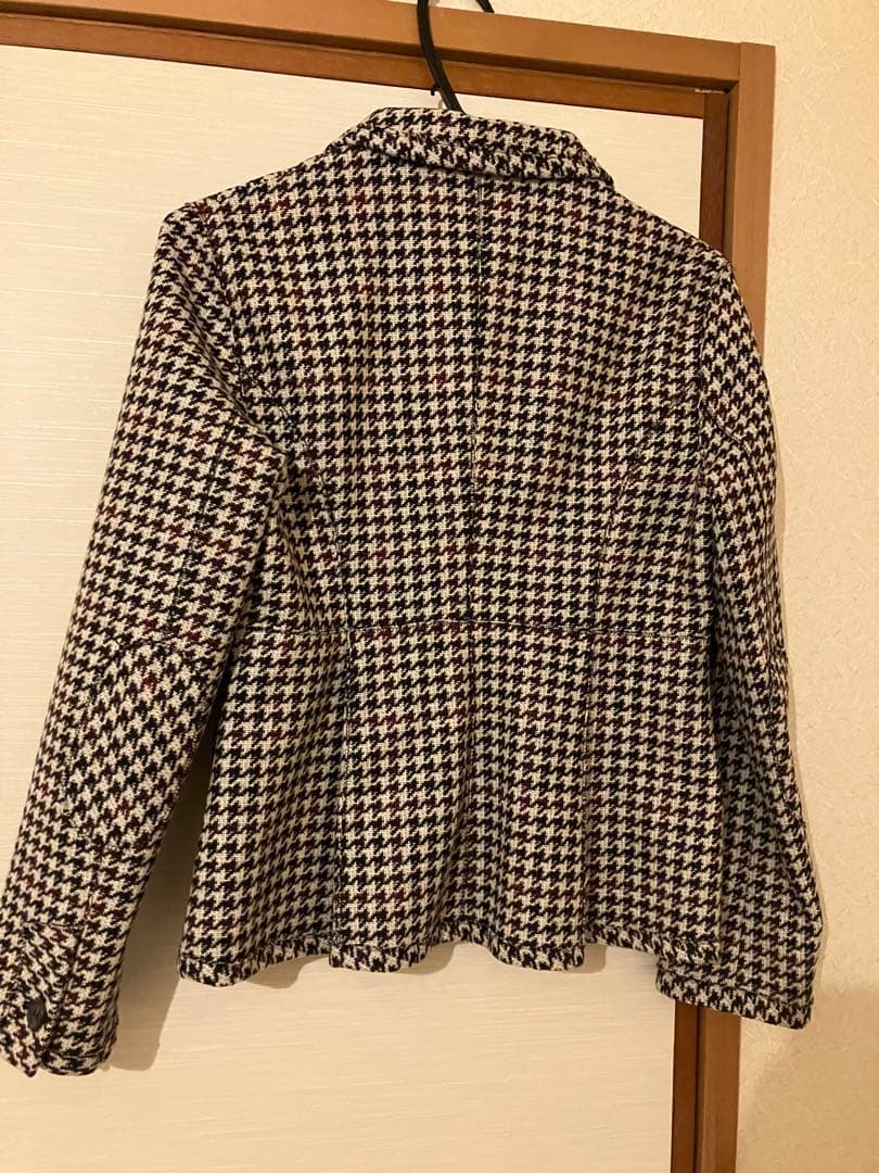 ミュウミュウ　シングルジャケット ツイード 千鳥格子 ハウンドトゥース