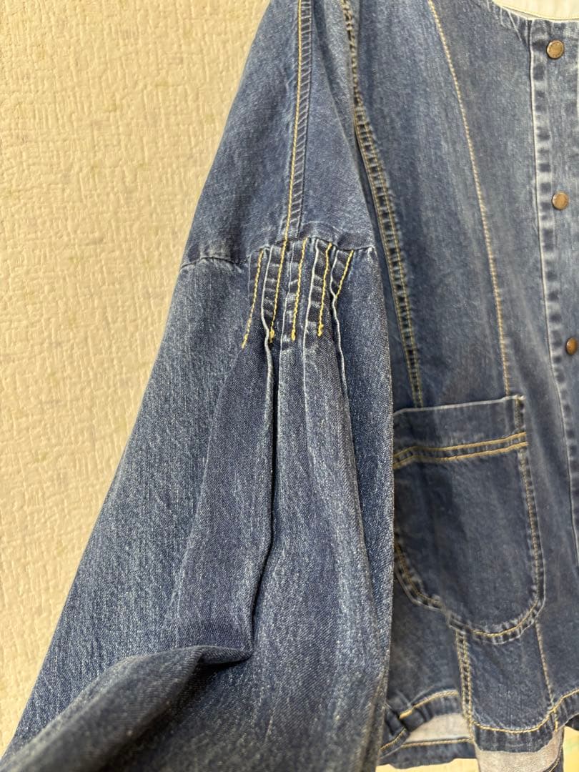 大人気！アヤン ayane バックフリルデニムシャツジャケット　新品未使用タグ付