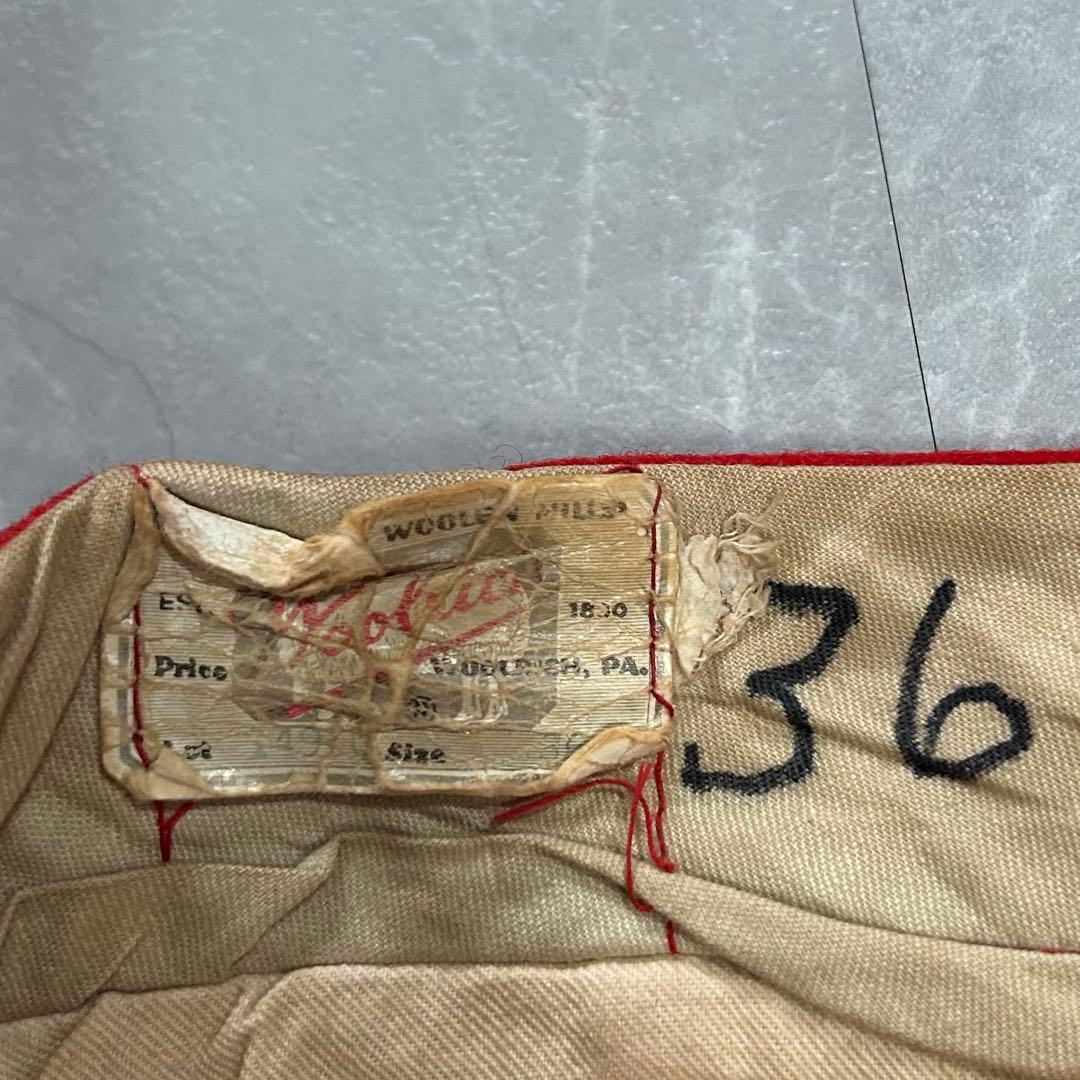 50s Woolrich ウール ハンティングパンツ ダブルニー レッド XL