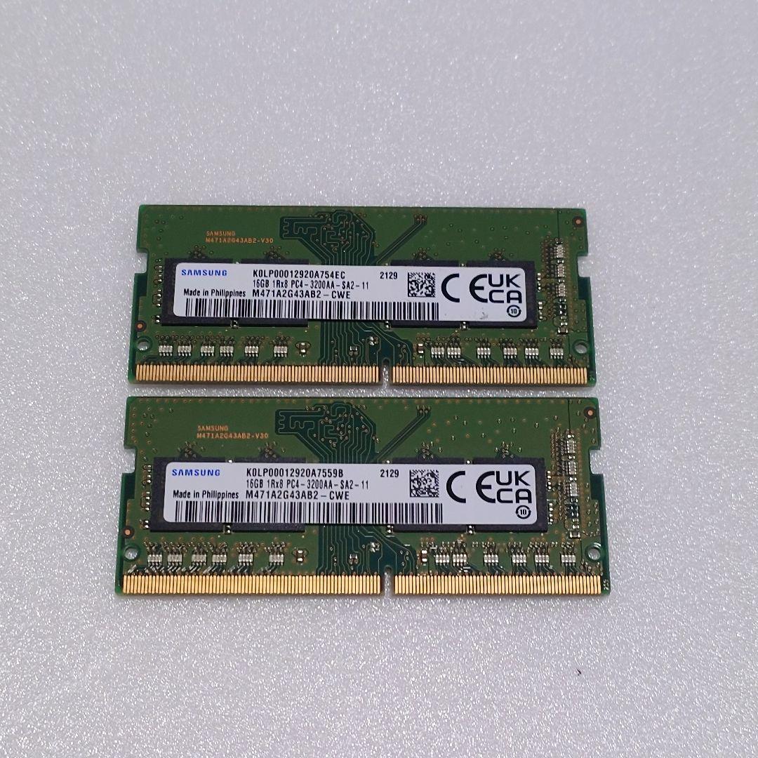 SAMSUNG DDR4 3200 16GB ×2 計 32GB 【動作確認済】