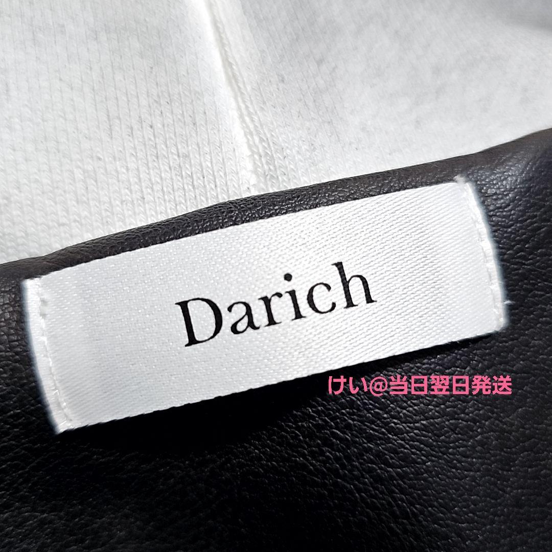 Darich ダーリッチ スウェットフーディーレザージャケット BLK 黒