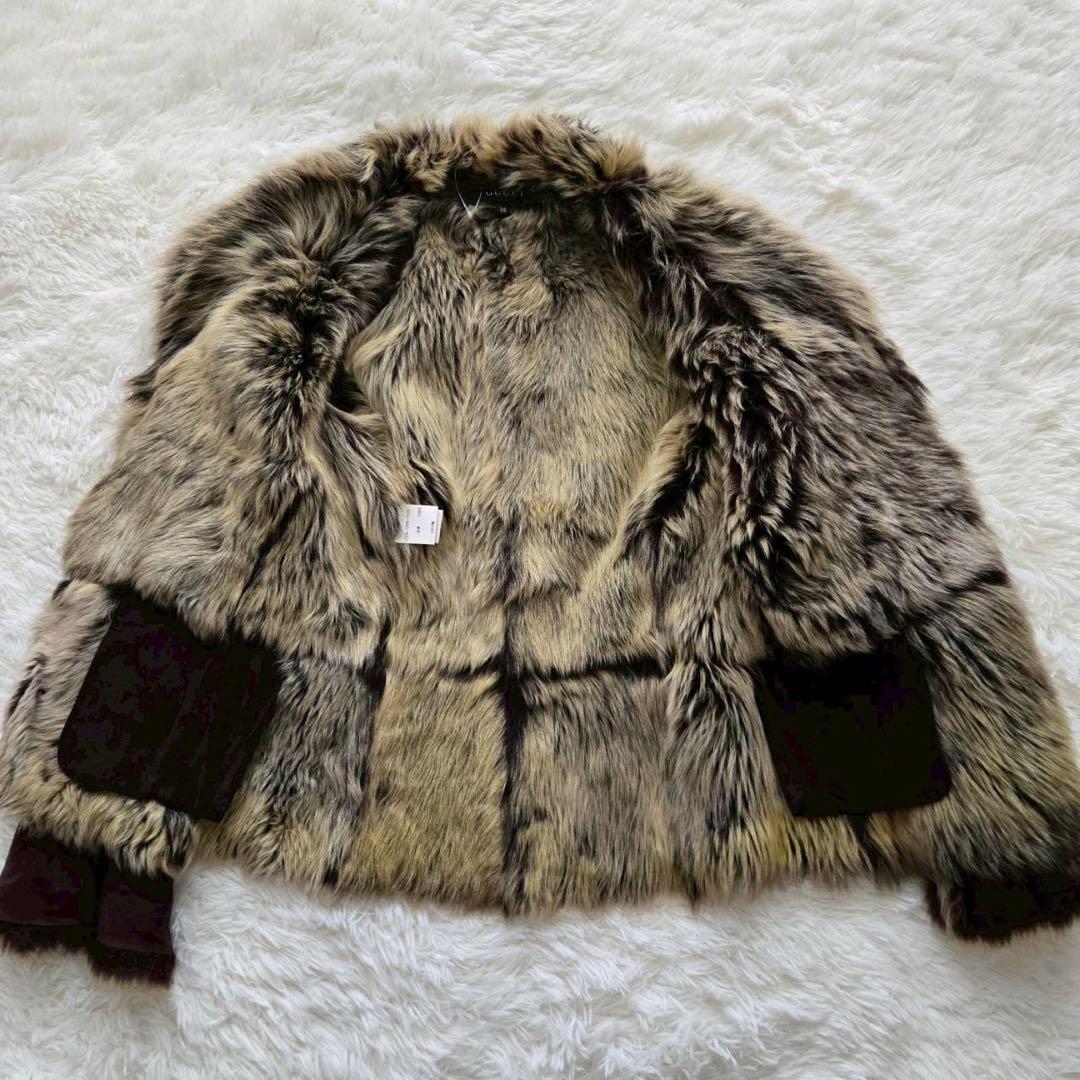 【GUCCI グッチ】 ムートンファージャケット 38 羊革 伊製 レディース