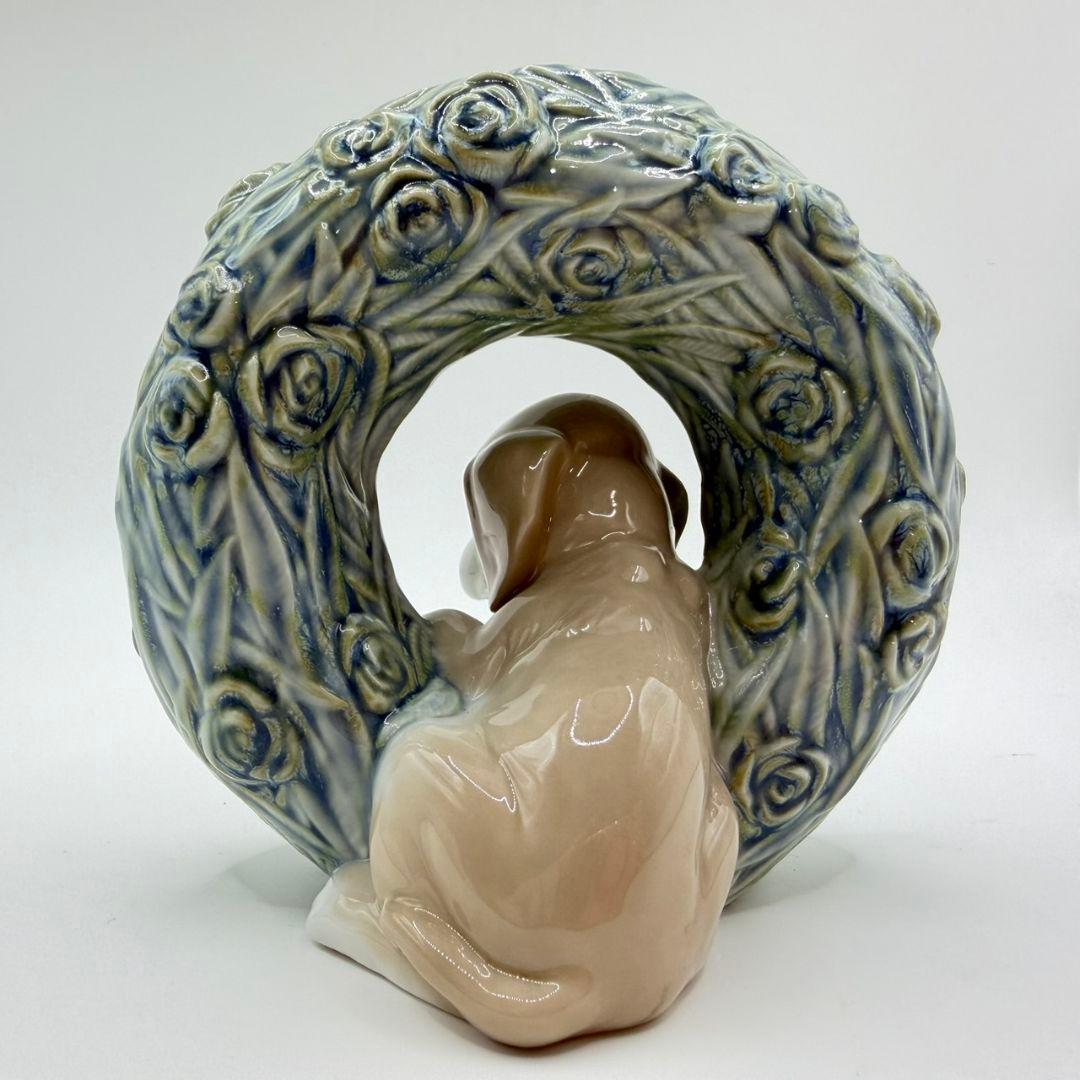 廃盤☆リヤドロ ナチュラルフレーム 仔犬 PUPPY 置物 陶器 LLADRO