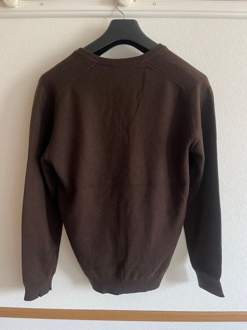 80s Pringle スコットランド製 カシミヤ ニット ブラウン 希少色