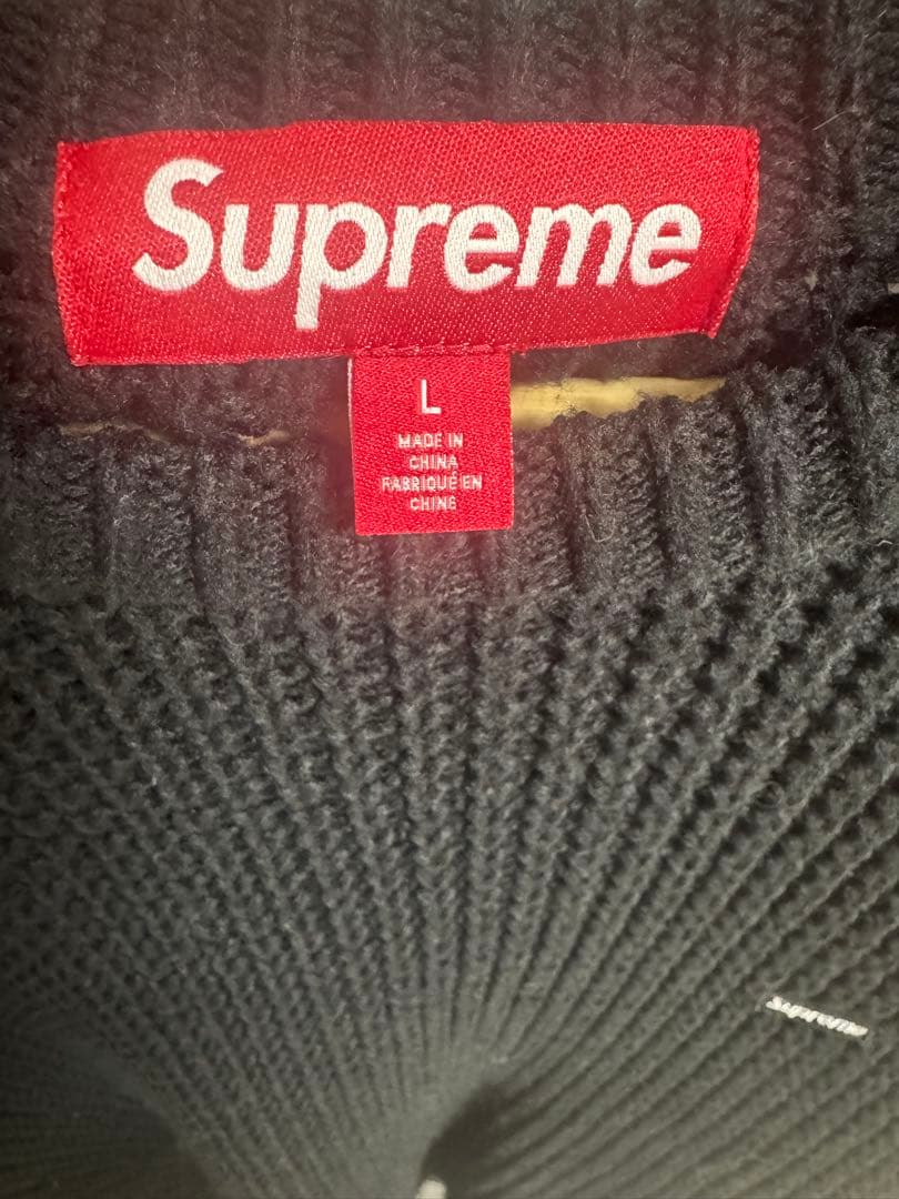 Supreme ブラック ニットセーター Lサイズ