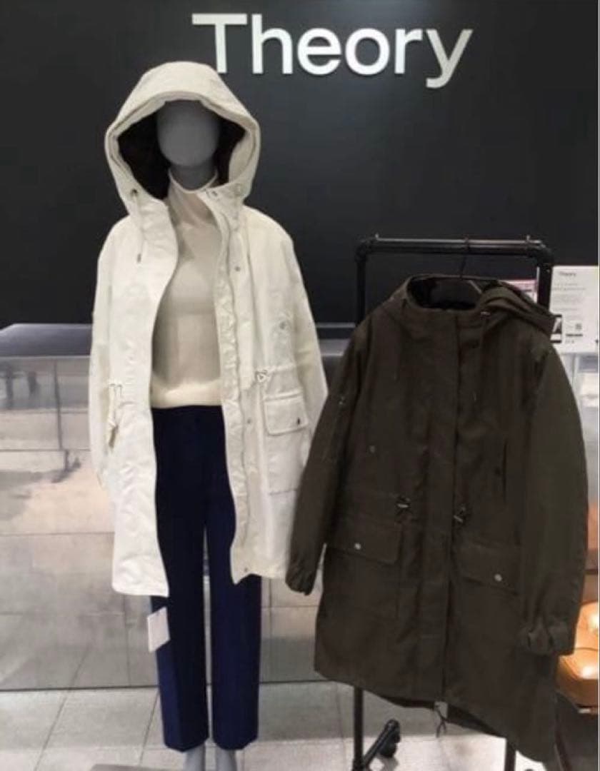3009yセオリー ツイルナイロンウィンターパーカーモッズコート 定価10万