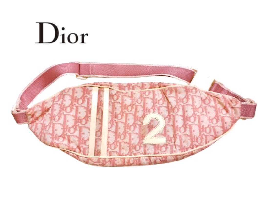 値下げ【希少廃盤‼️】Diorディオール トロッターNo2 ボディ バッグ ピンク