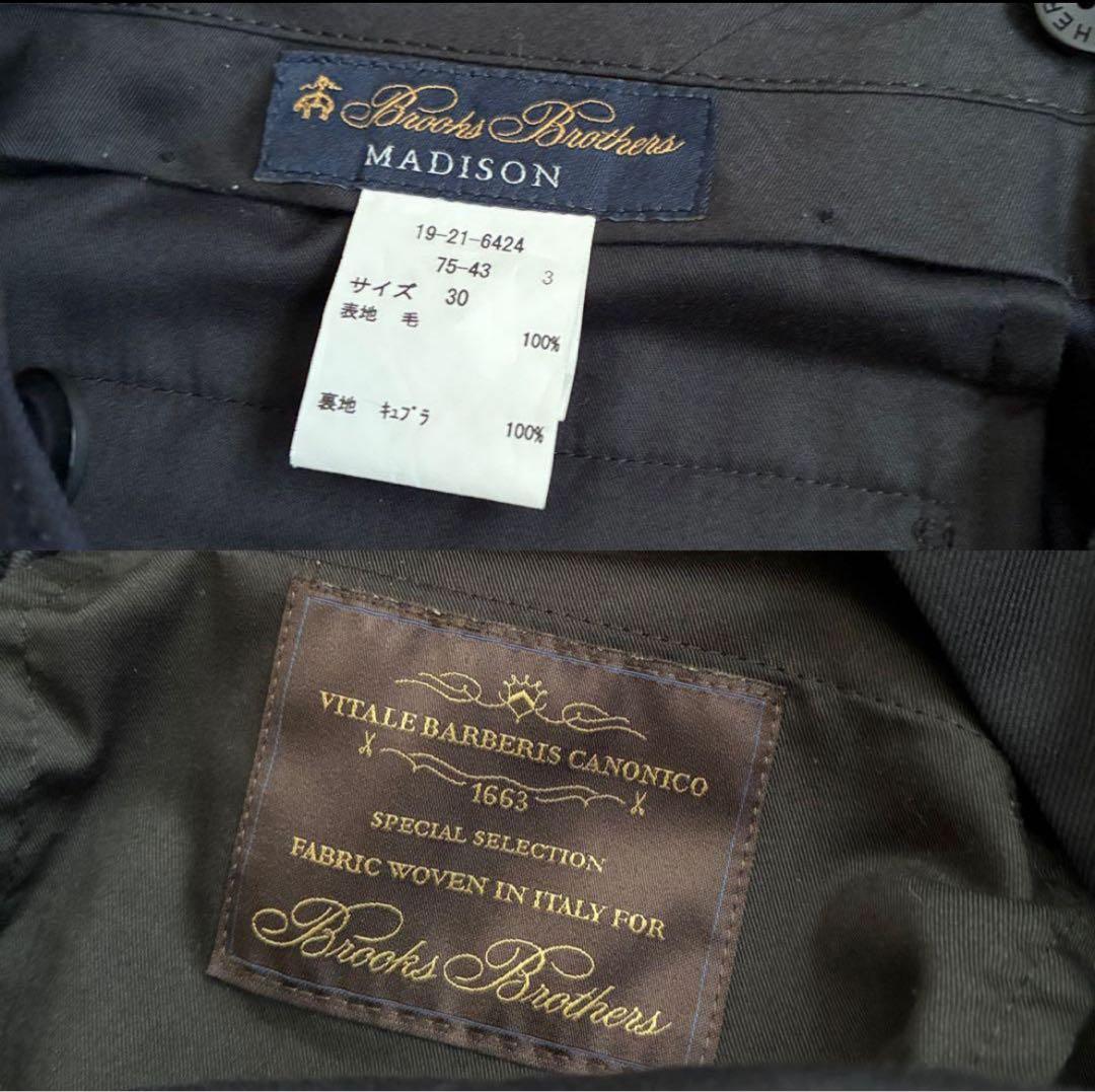 値下げ依頼 ブルックスブラザーズ ウールスラックス マディソン 30 カノニコ