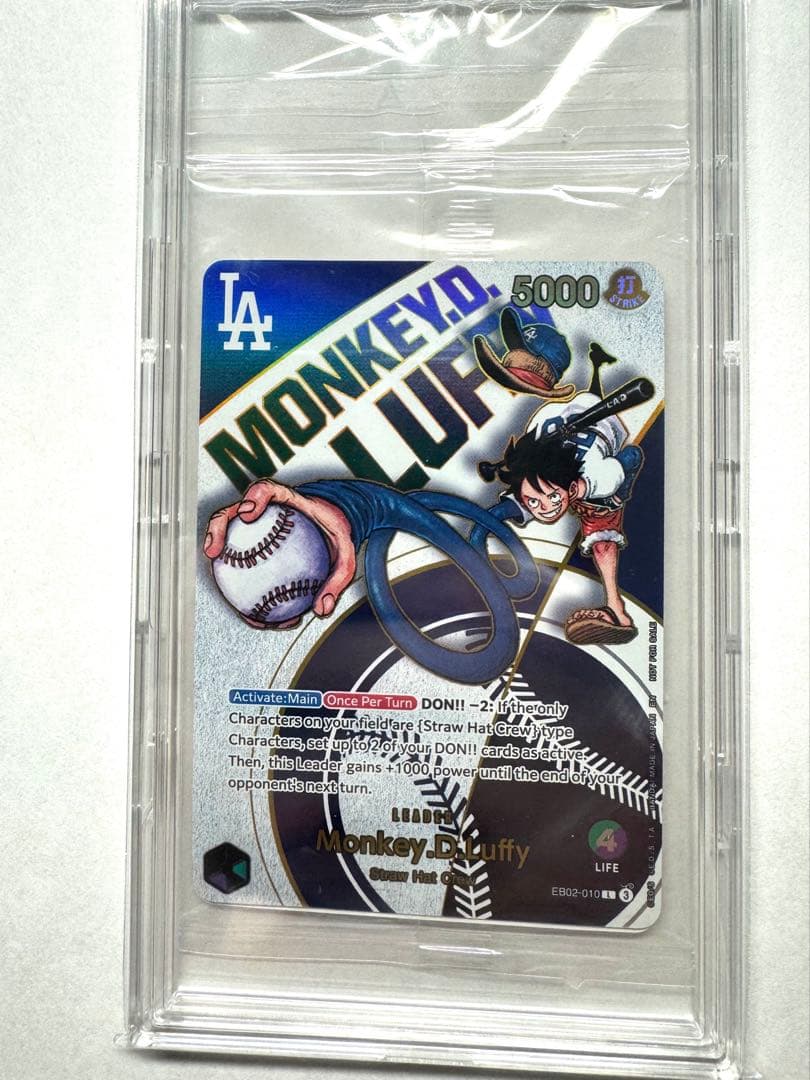 【新品未開封】海外限定 ドジャース　ルフィ ワンピースカード プロモ