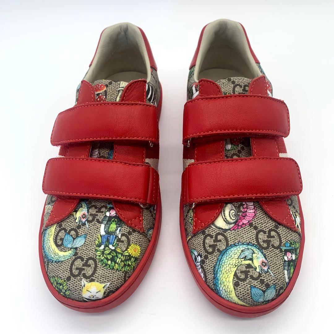 未使用級美品 グッチ ヒグチユウコ キッズスニーカー シェリーライン 20cm