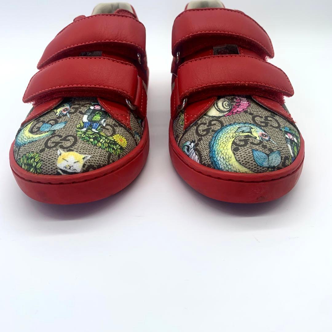 未使用級美品 グッチ ヒグチユウコ キッズスニーカー シェリーライン 20cm