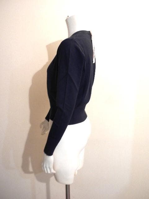 最新◆リナシメント◆知的NAVY！定番人気”ふわ柔らかソフトな活躍ニットカーディ