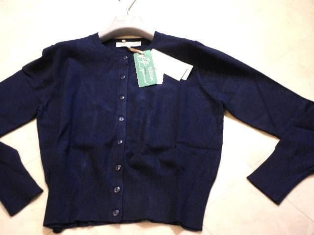 最新◆リナシメント◆知的NAVY！定番人気”ふわ柔らかソフトな活躍ニットカーディ