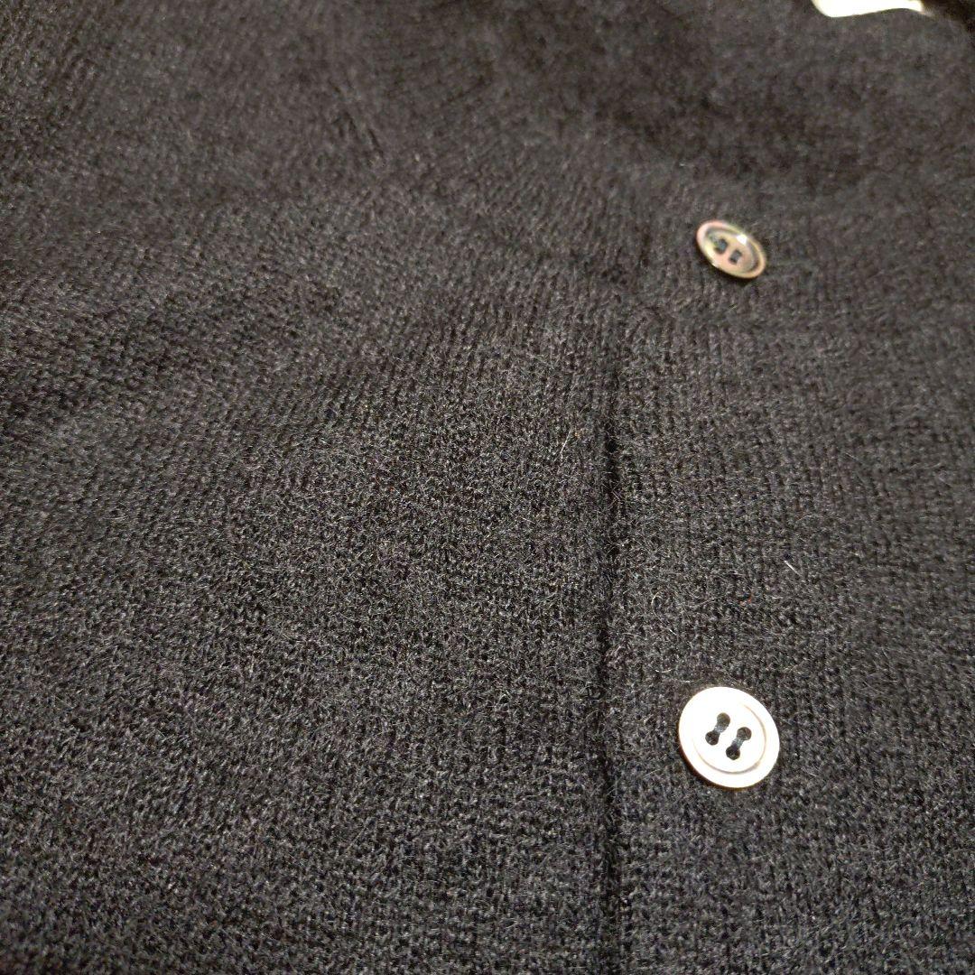 【美品】コムデギャルソン　ウール混長袖カーディガン　ブラック　モヘア風